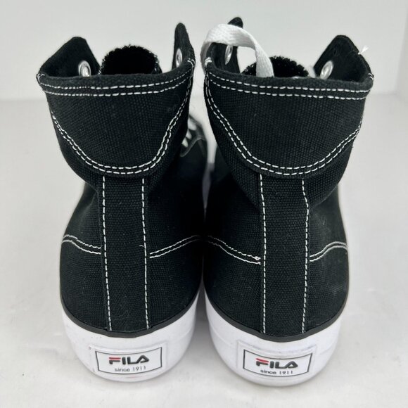Fila Womens 5CM01781-014 Black Hi Top Canvas Lace Up Size 11 Casual Sneakers - Picture 4 of 9